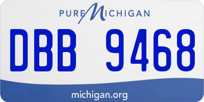 MI license plate DBB9468