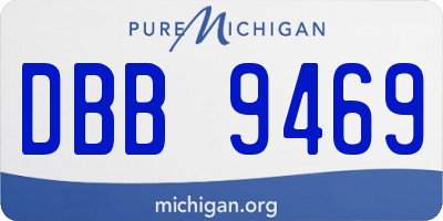 MI license plate DBB9469