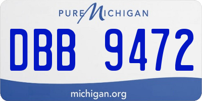 MI license plate DBB9472