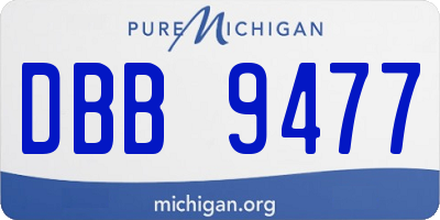 MI license plate DBB9477