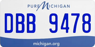 MI license plate DBB9478