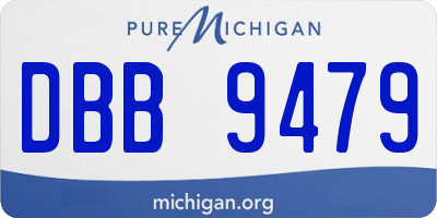 MI license plate DBB9479