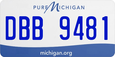 MI license plate DBB9481