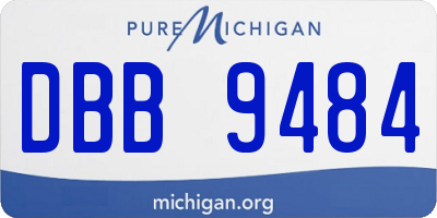 MI license plate DBB9484
