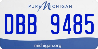 MI license plate DBB9485
