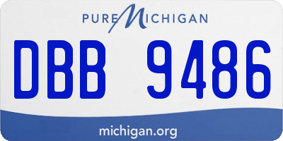 MI license plate DBB9486