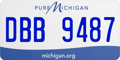 MI license plate DBB9487