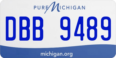 MI license plate DBB9489
