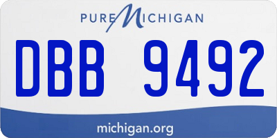 MI license plate DBB9492