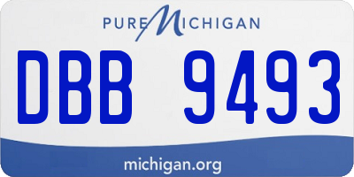 MI license plate DBB9493