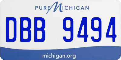 MI license plate DBB9494