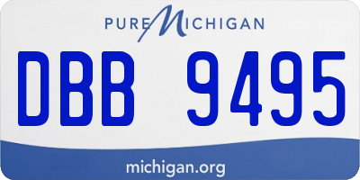 MI license plate DBB9495