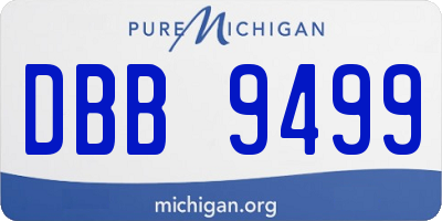 MI license plate DBB9499