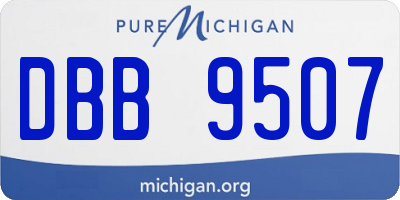 MI license plate DBB9507