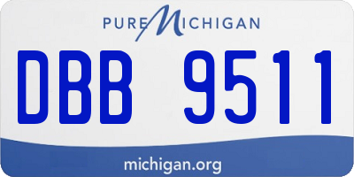 MI license plate DBB9511