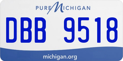 MI license plate DBB9518