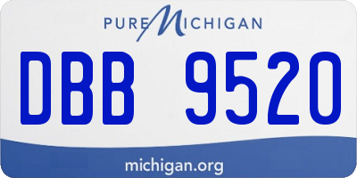 MI license plate DBB9520