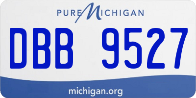 MI license plate DBB9527