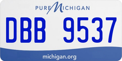 MI license plate DBB9537