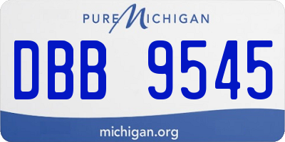 MI license plate DBB9545