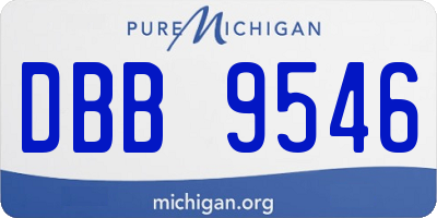MI license plate DBB9546