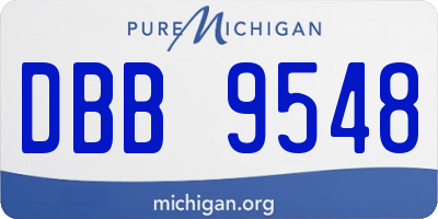 MI license plate DBB9548