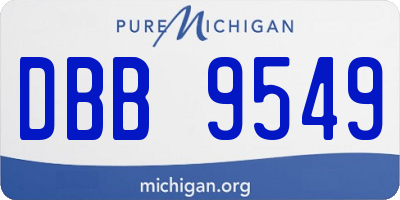 MI license plate DBB9549