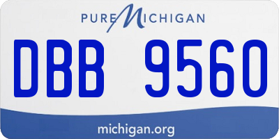 MI license plate DBB9560