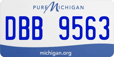 MI license plate DBB9563