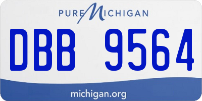 MI license plate DBB9564