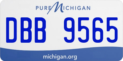 MI license plate DBB9565