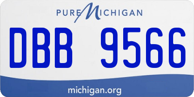MI license plate DBB9566
