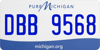 MI license plate DBB9568