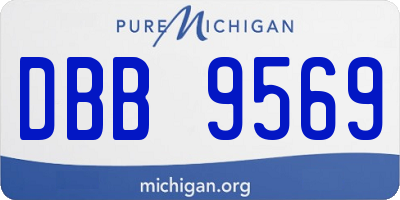 MI license plate DBB9569