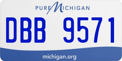 MI license plate DBB9571