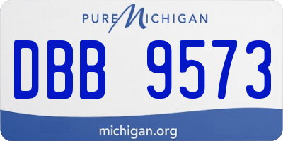 MI license plate DBB9573