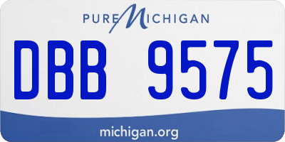 MI license plate DBB9575