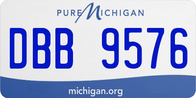 MI license plate DBB9576