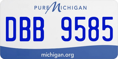MI license plate DBB9585