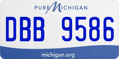 MI license plate DBB9586