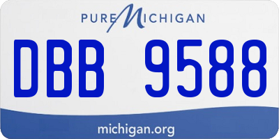 MI license plate DBB9588