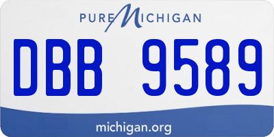 MI license plate DBB9589
