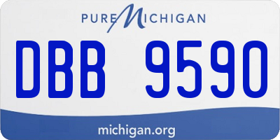 MI license plate DBB9590