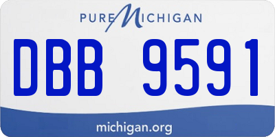 MI license plate DBB9591