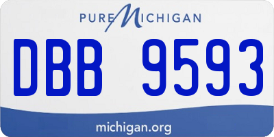 MI license plate DBB9593