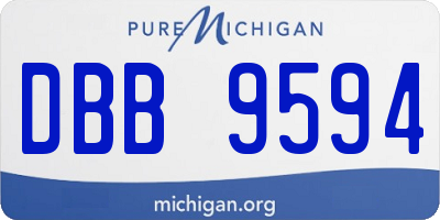MI license plate DBB9594