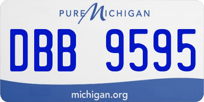 MI license plate DBB9595