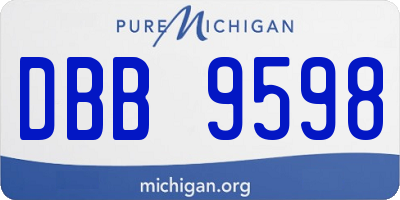 MI license plate DBB9598