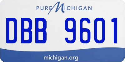 MI license plate DBB9601