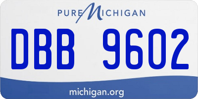 MI license plate DBB9602